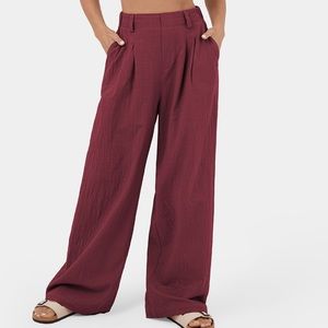 NWT Cotton Wide Leg Pant w/ Pockets & Stretchy Waistband.